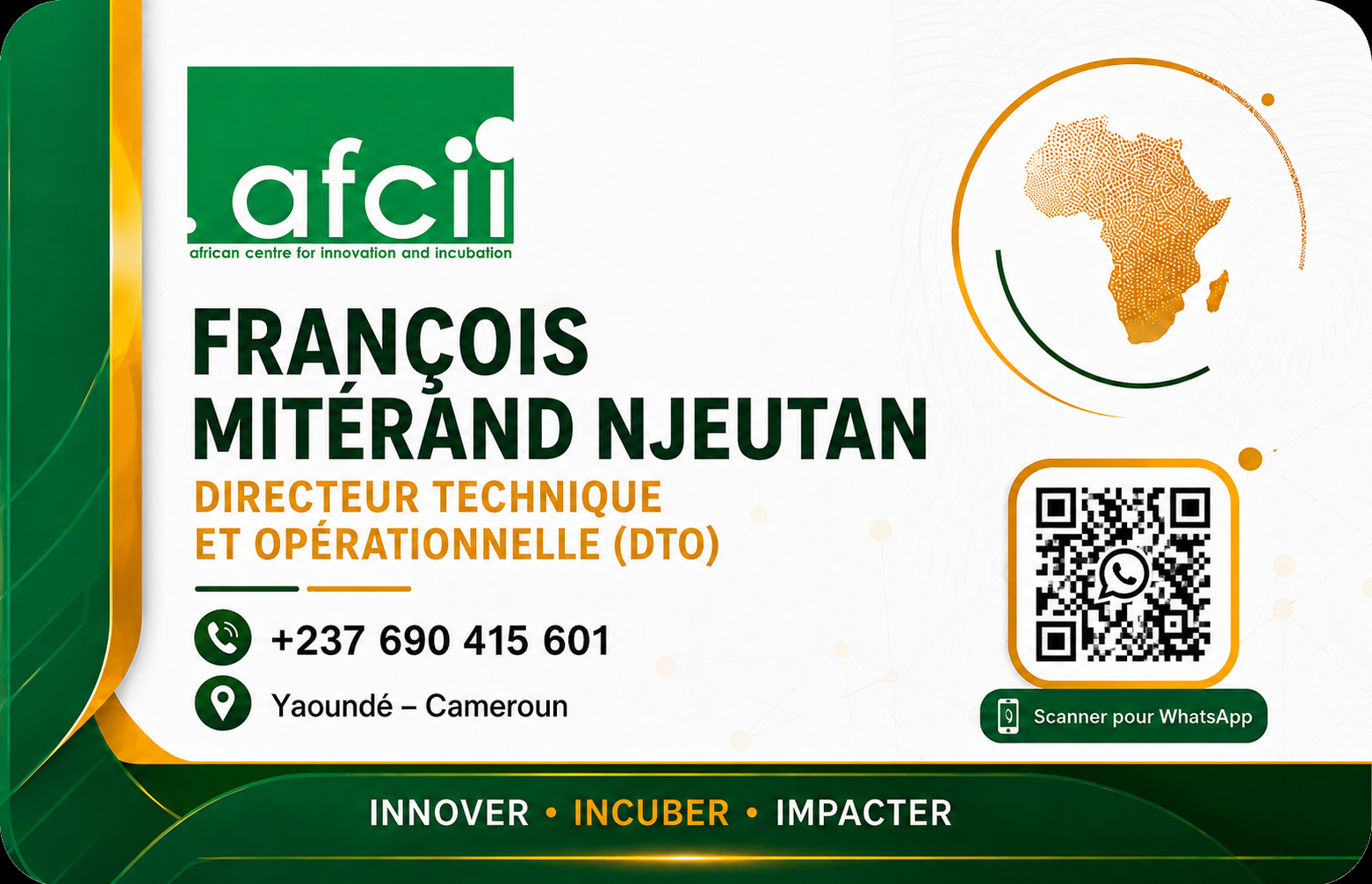 Carte de visite — DTO AFCII