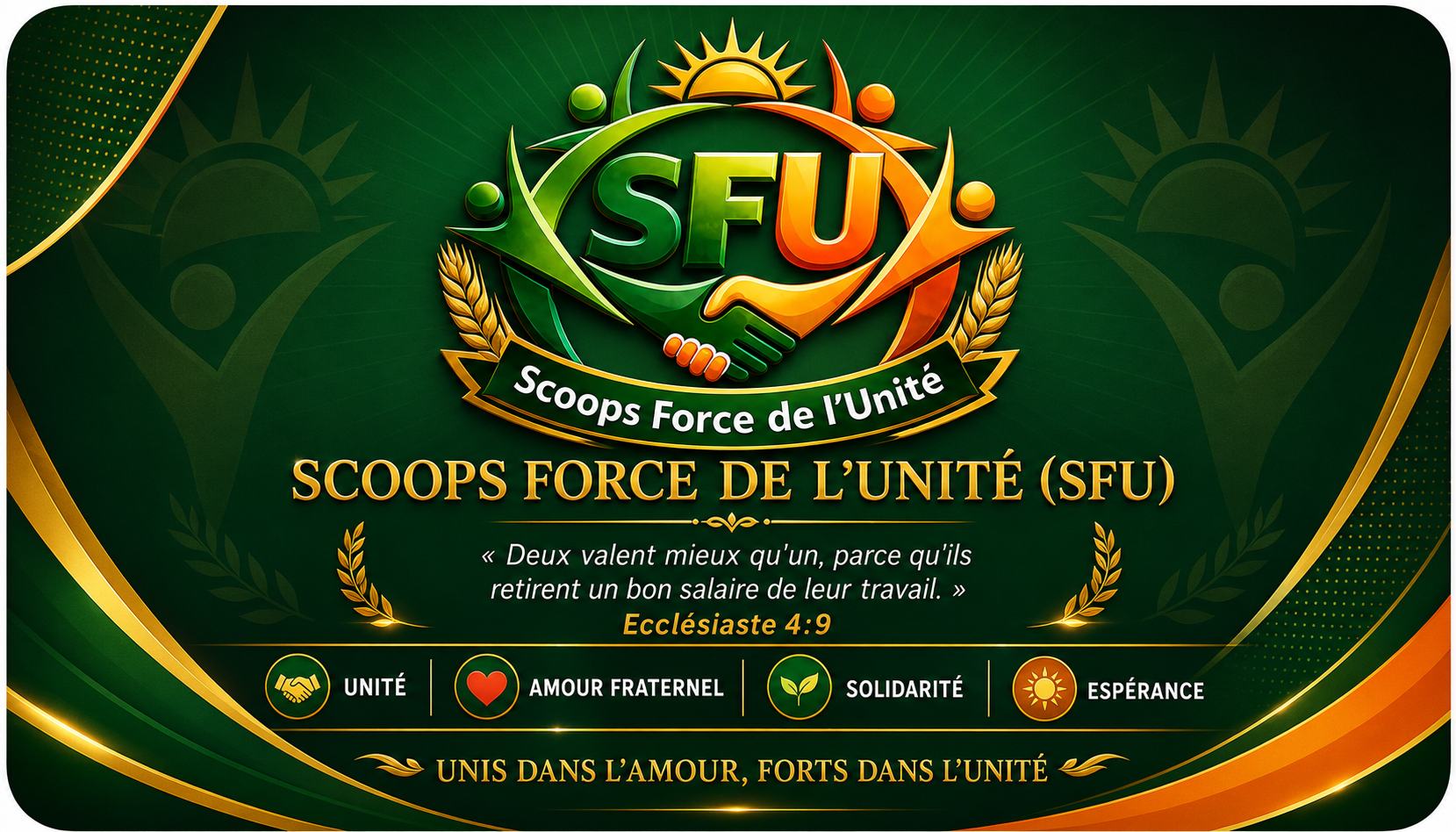 Verso carte professionnelle — SCOOPS Force de l'Unité