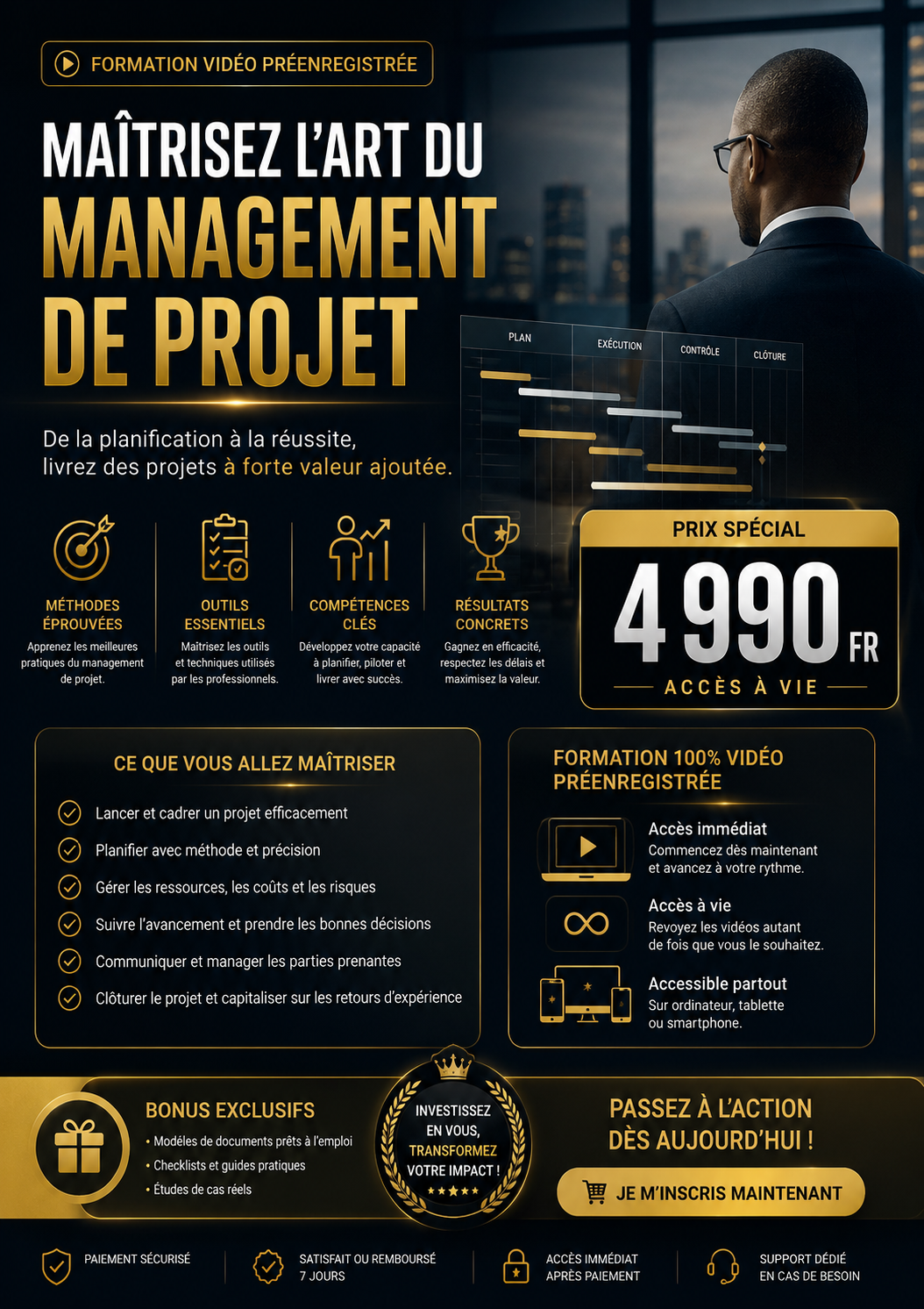Maîtrisez l'art du Management de Projet — Formation vidéo préenregistrée