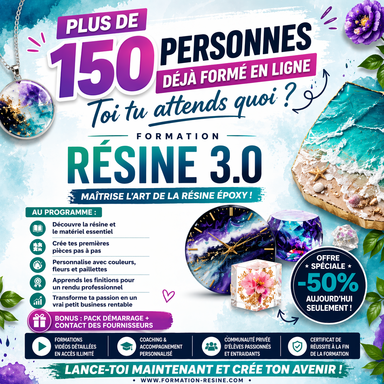 Formation Résine 3.0 — Maîtrise l'art de la résine époxy